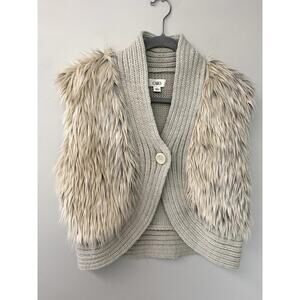 Y2K Cato Faux Fur Knit Shrug Women's M